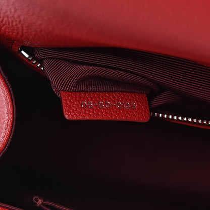 Christian Dior Grained Calfskin Medium Diorama Flap Bag Red 7 of 10