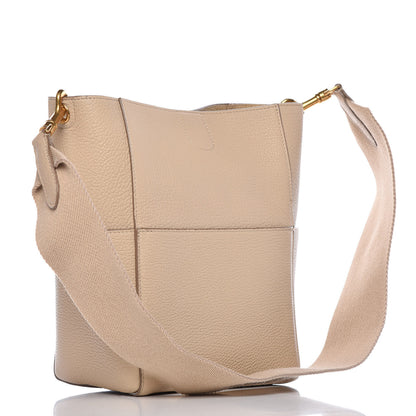 Celine Soft Grained Calfskin Sangle Bucket Bag Dune 3 of 10
