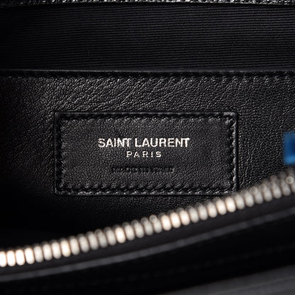 Saint Laurent Grain De Poudre Medium West Hollywood Monogram Fold-Over Black 7 of 10