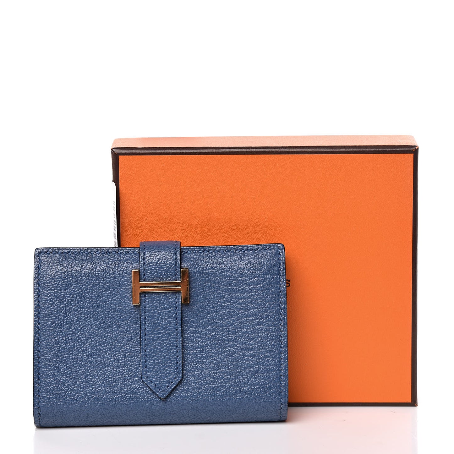 Chevre Mysore Mini Bearn Wallet Bleu Agate