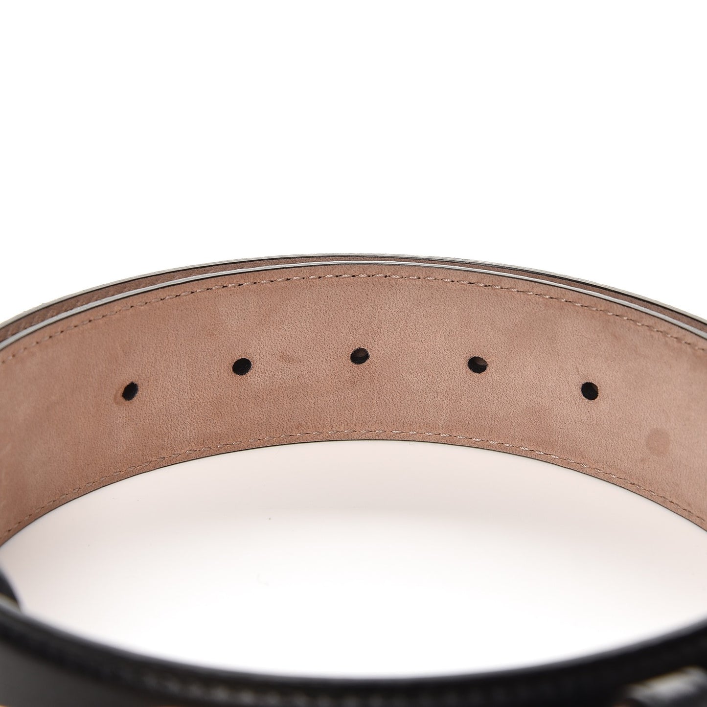 Grained Calfskin Double G 40mm Belt 85 34 Black