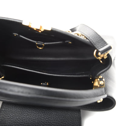 Louis Vuitton Taurillon Studded Sol Capucines PM Black 5 of 11