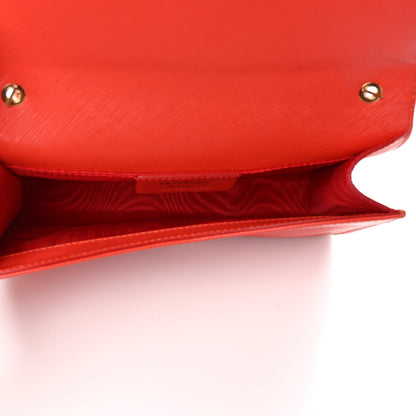 Salvatore Ferragamo Hammered Calfskin Mini Miss Vara Bow Chain Bag Red 5 of 8