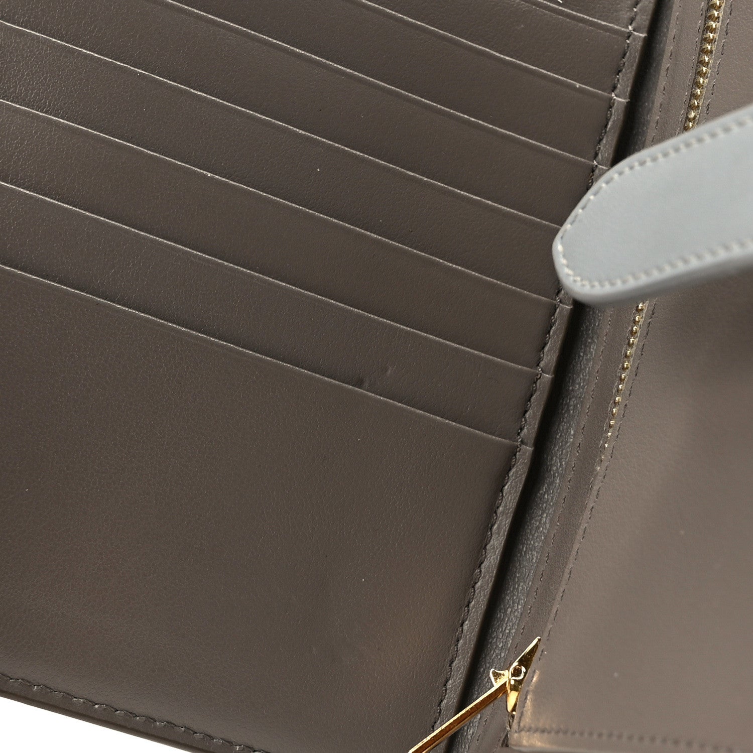 Celine Grained Calfskin Small Multifunction Strap Wallet Pebble Mineral 10 of 10