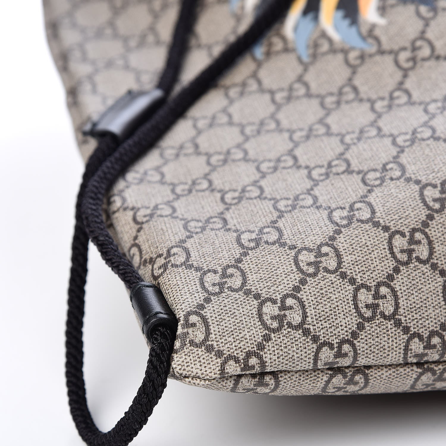 Gucci GG Supreme Monogram Angry Cat Drawstring Backpack 9 of 10