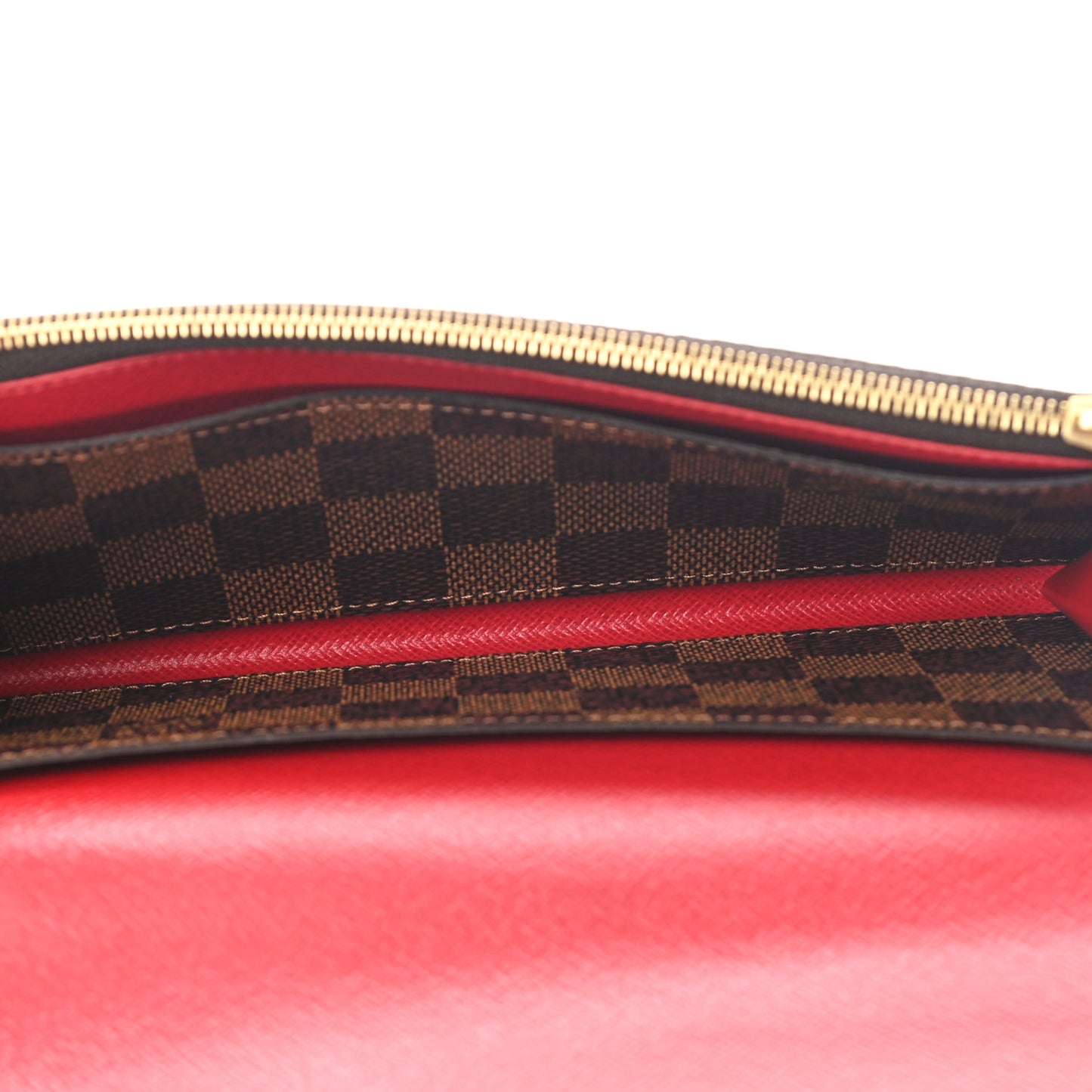Damier Ebene Emilie Wallet Red