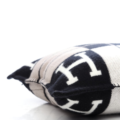 Hermes Wool Cashmere Avalon III Pillow PM Ecru Black 5 of 8