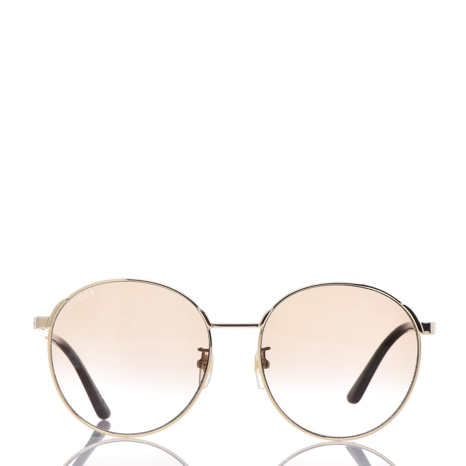 Gucci Web Round Sunglasses GG0206SK Gold 2 of 8