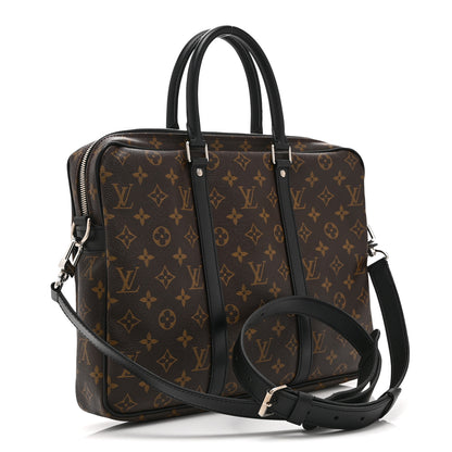 Louis Vuitton Monogram Macassar Porte-Documents Voyage PM 3 of 9
