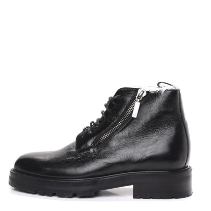 Saint Laurent Moroder Calfskin Shearling-Lined Ankle Zip Booties 41 Black 1 of 7