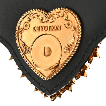 Dolce & Gabbana Smooth Calfskin Small Devotion Envelope Bag Black 6 of 9