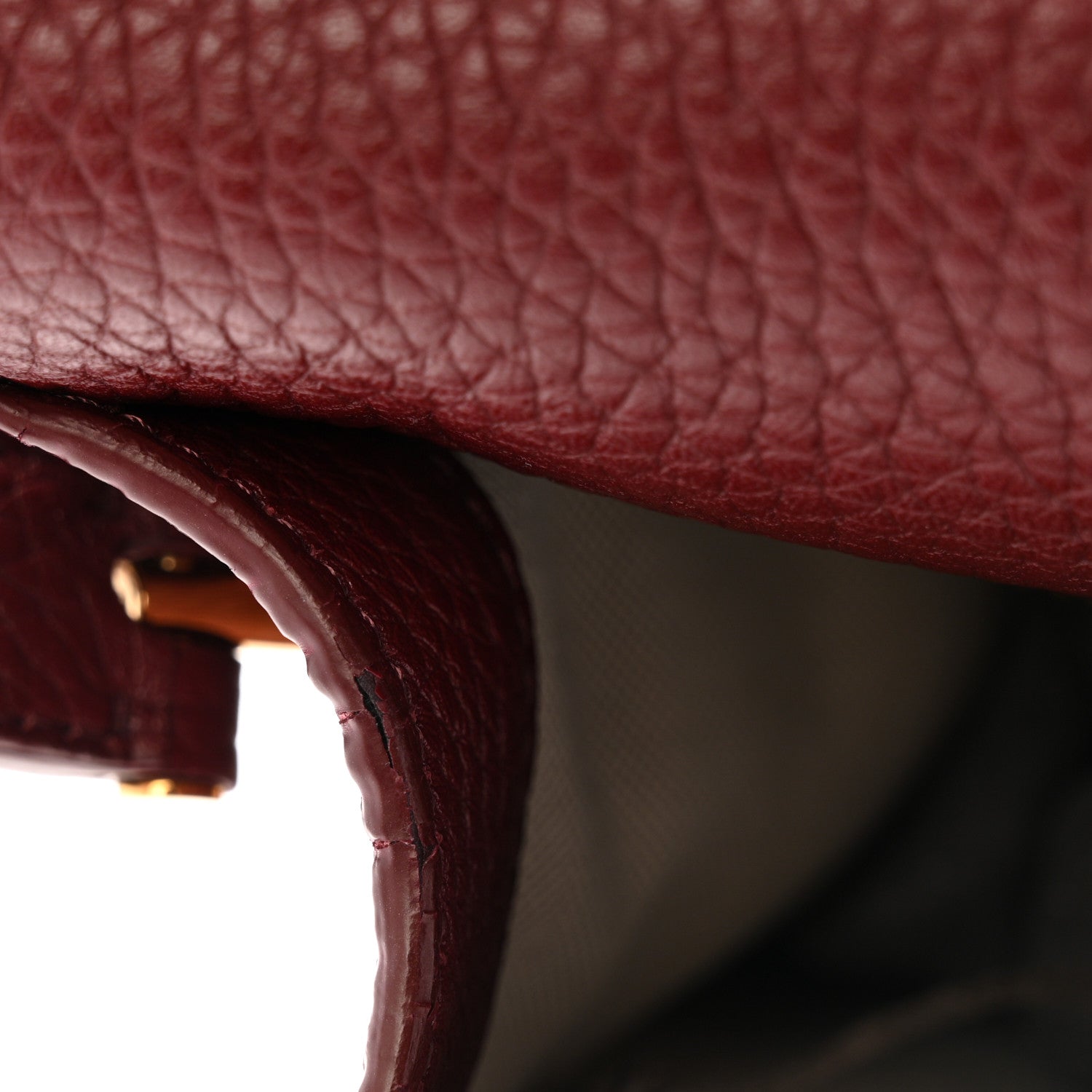 Tom Ford Grained Calfskin Large T Clasp Tara Crossbody Bag Cabernet 12 of 12