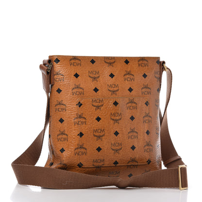 MCM Visetos Striped Crossbody Messenger Cognac 3 of 10