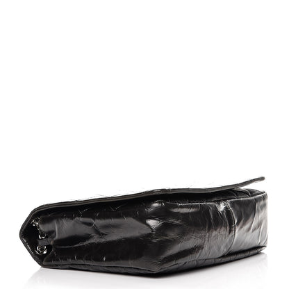Chanel Glazed Calfskin Quilted CC Messenger Bag Black 5 of 10