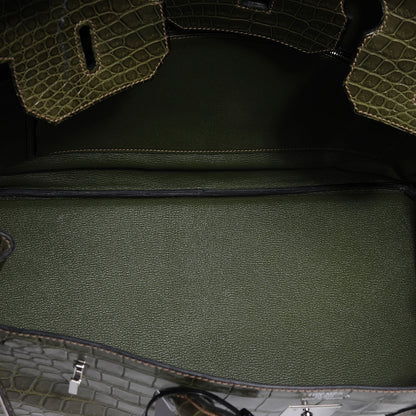 Hermes Matte Porosus Crocodile Birkin 40 Vert Olive 13 of 13