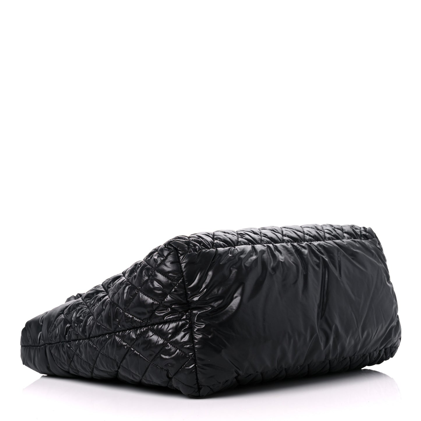 Nylon Quilted Large Coco Cocoon Tote Black