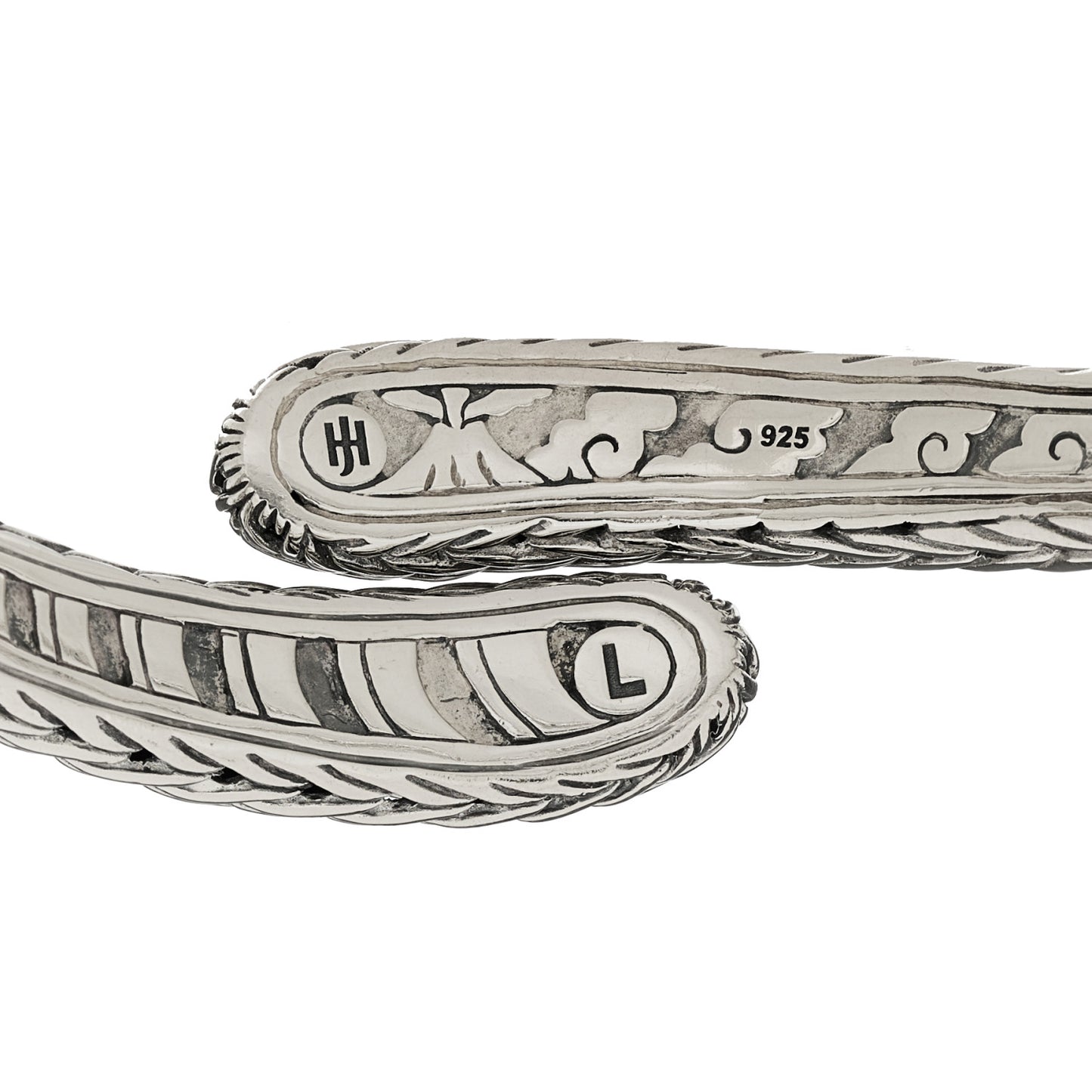 Sterling Silver Classic Chain Small Bypass Kick Cuff Bracelet