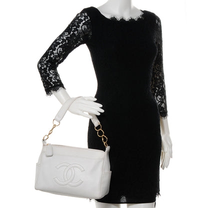 Chanel Caviar CC Hobo White 2 of 7