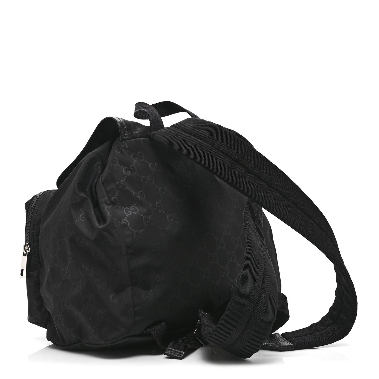 Nylon Monogram Medium Light Single Buckle Backpack Black