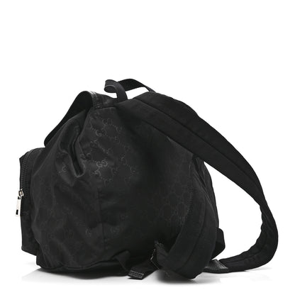 Gucci Nylon Monogram Medium Light Single Buckle Backpack Black 3 of 10