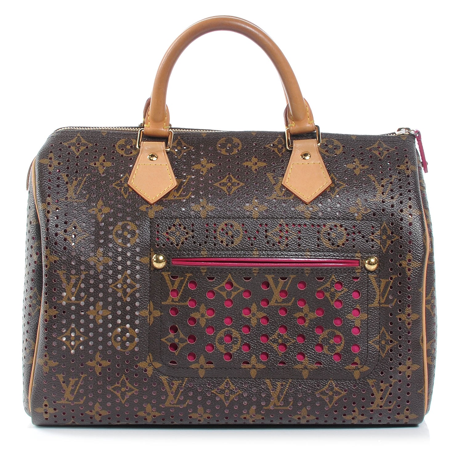 Louis Vuitton Monogram Perforated Speedy 30 Fuchsia 1 of 7