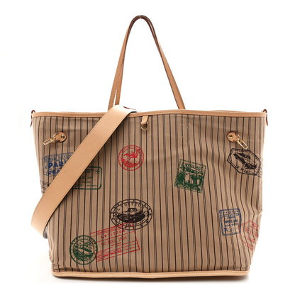 Louis Vuitton Monogram Stamped Inside Out Neverfull Bandouliere GM Beige 3 of 16