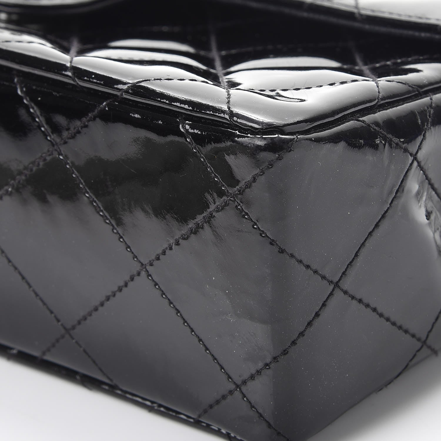 Chanel Patent Quilted Medium Single Flap Black 9 of 9