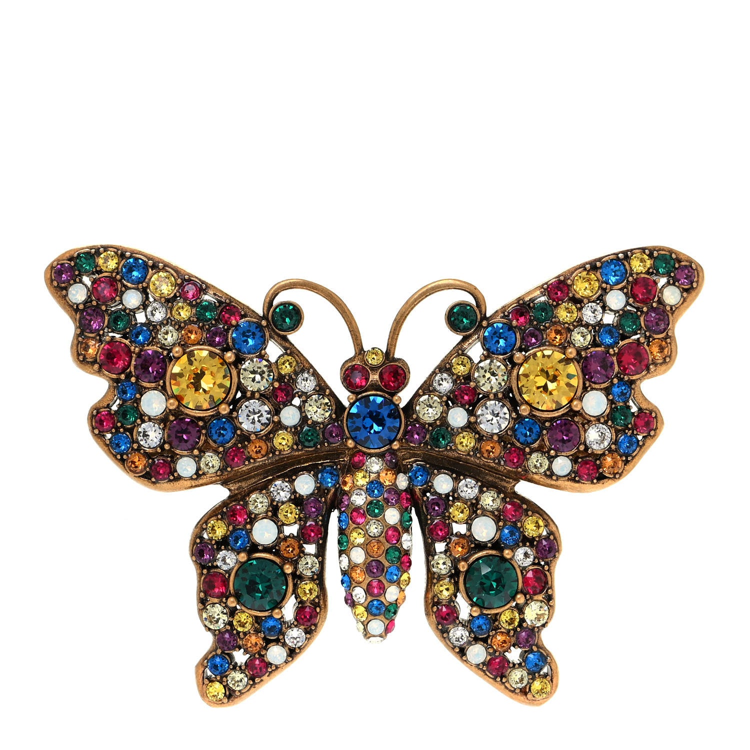 Gucci Crystal Butterfly Brooch Multicolor 1 of 7