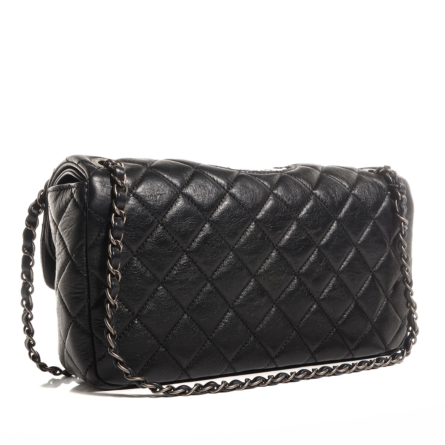 Chanel Calfskin Quilted Large Single Flap Black 3 of 9