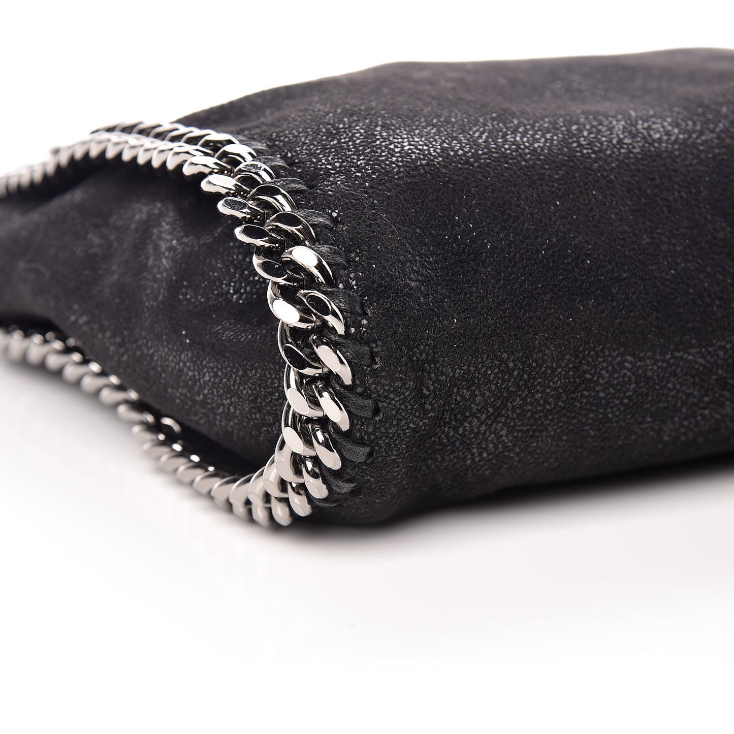 Shaggy Deer Mini Falabella Fold Over Tote Black