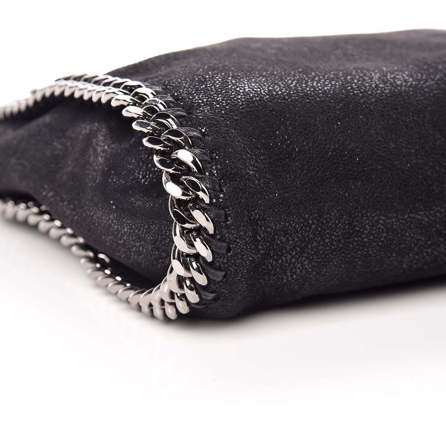 Stella McCartney Shaggy Deer Mini Falabella Fold Over Tote Black 6 of 11