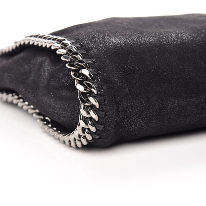 Stella McCartney Shaggy Deer Mini Falabella Fold Over Tote Black 6 of 11