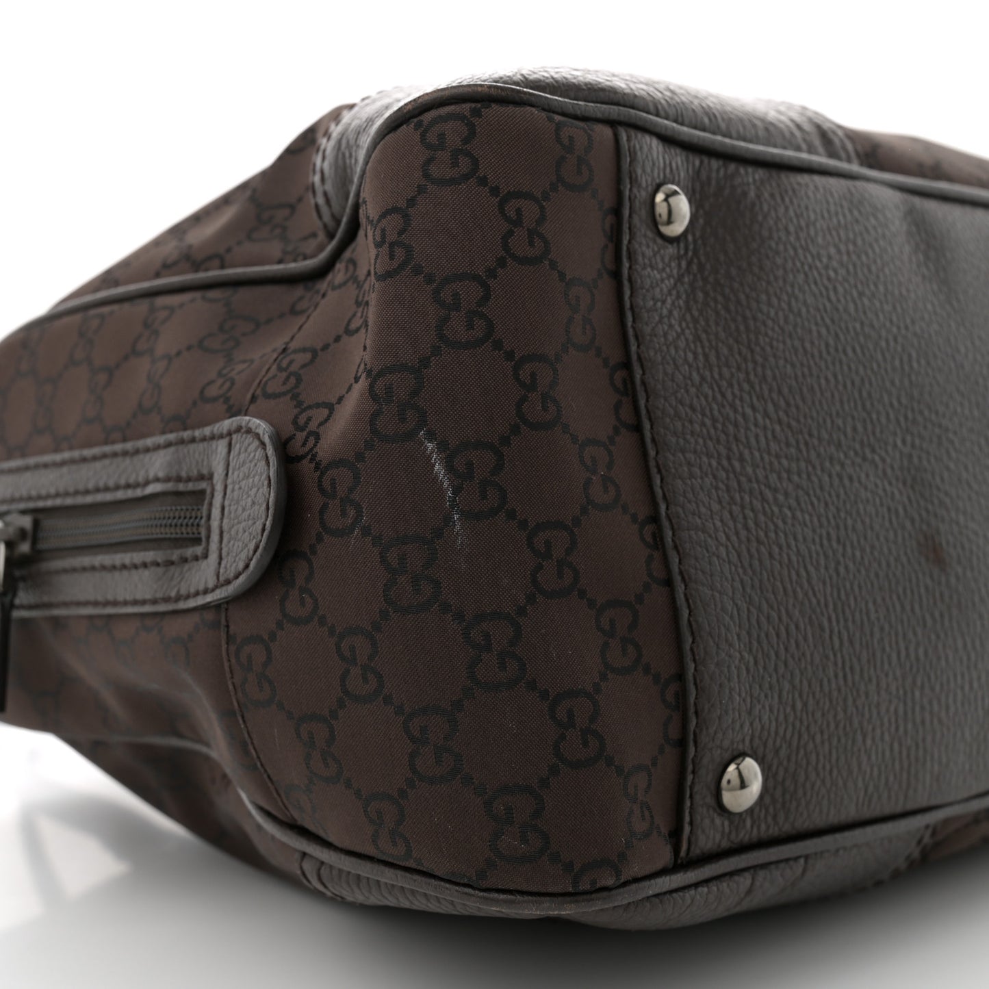 Nylon Monogram Large Princy Duffle Bag Dark Brown