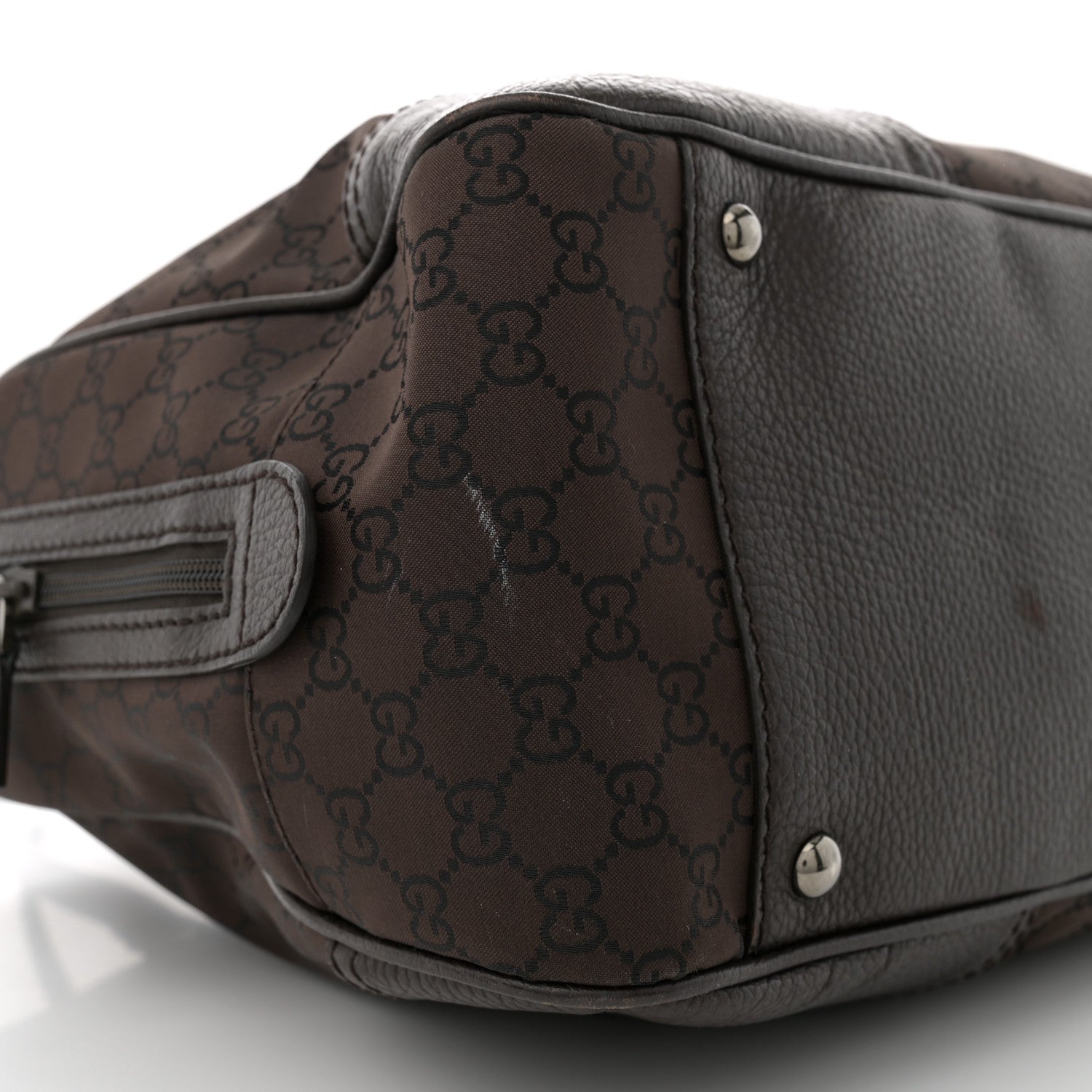 Gucci Nylon Monogram Large Princy Duffle Bag Dark Brown 9 of 12