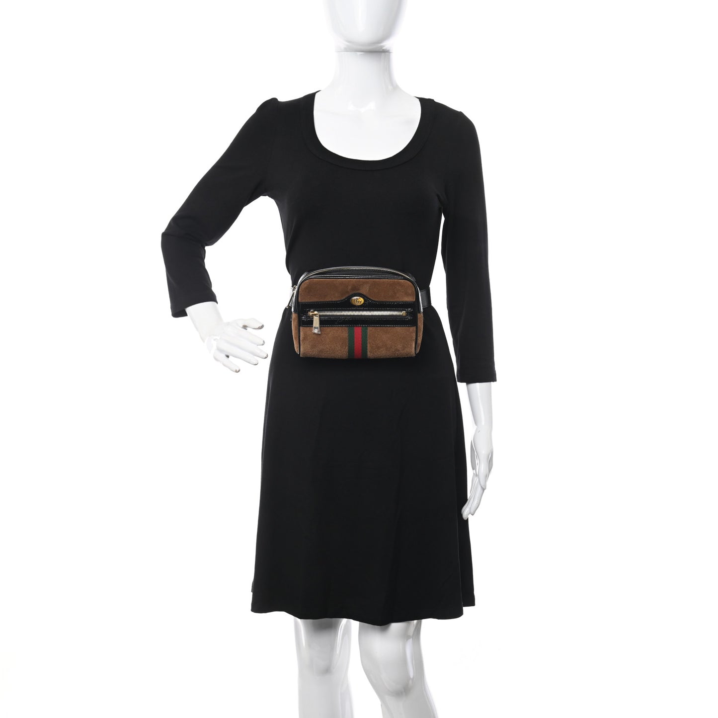 Suede Small Ophidia Belt Bag 95 38 Brown