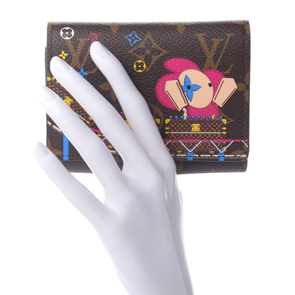 Louis Vuitton Monogram 2020 Christmas Animation Roller Coaster Victorine Wallet Pivoine 2 of 7