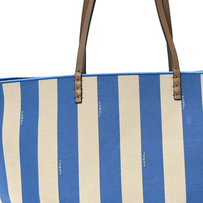 Fendi Pequin Vitello Reversible Large Shopping Tote Blue 7 of 17