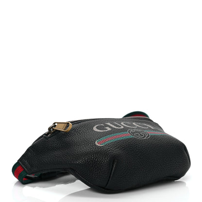 Gucci Grained Calfskin Small Logo Belt Bag Black 4 of 9