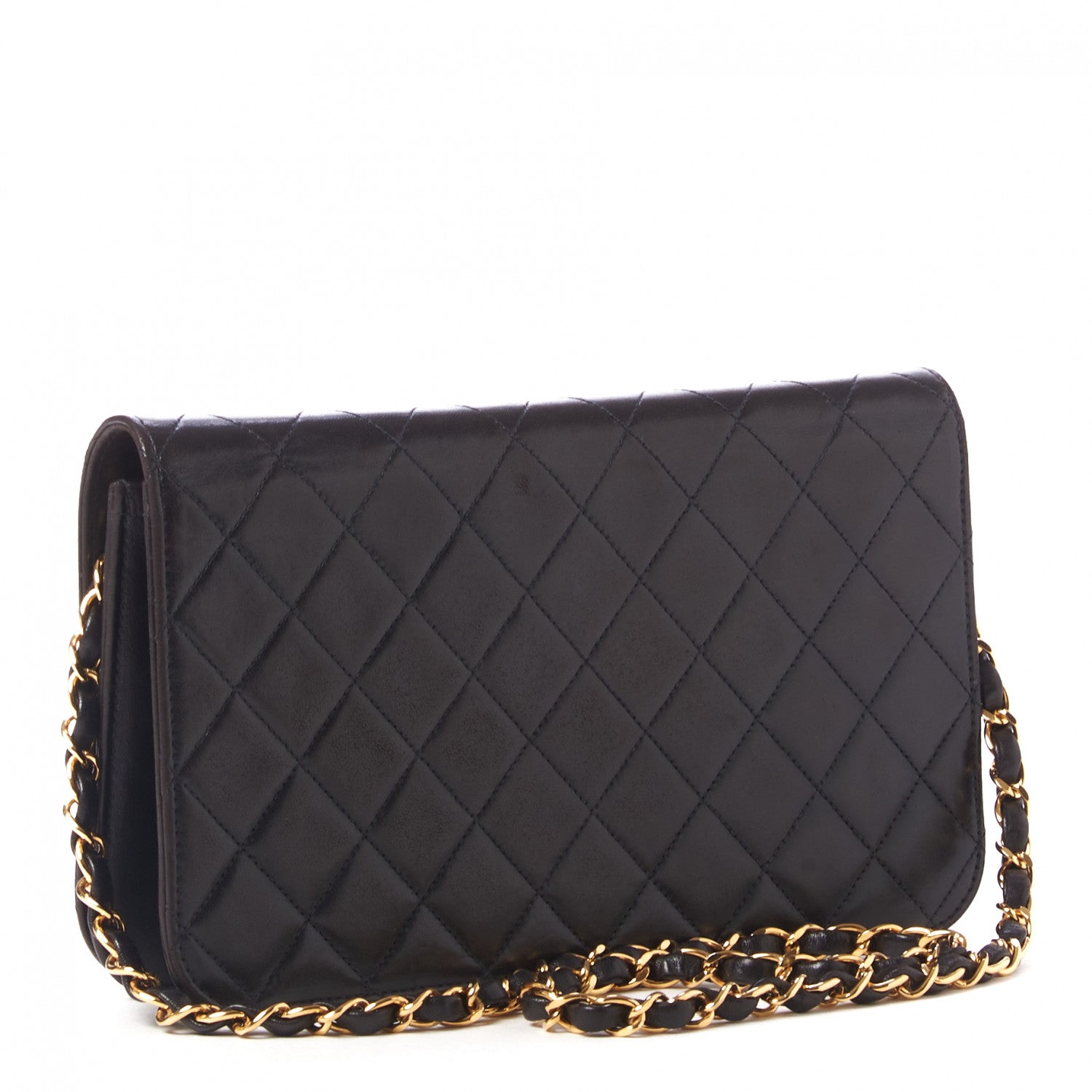 Chanel Lambskin Quilted Small Single Flap Black 2 of 9