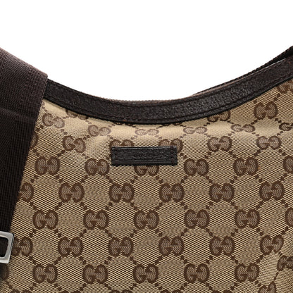 Gucci Monogram Medium Half Moon Hobo Dark Brown 8 of 10