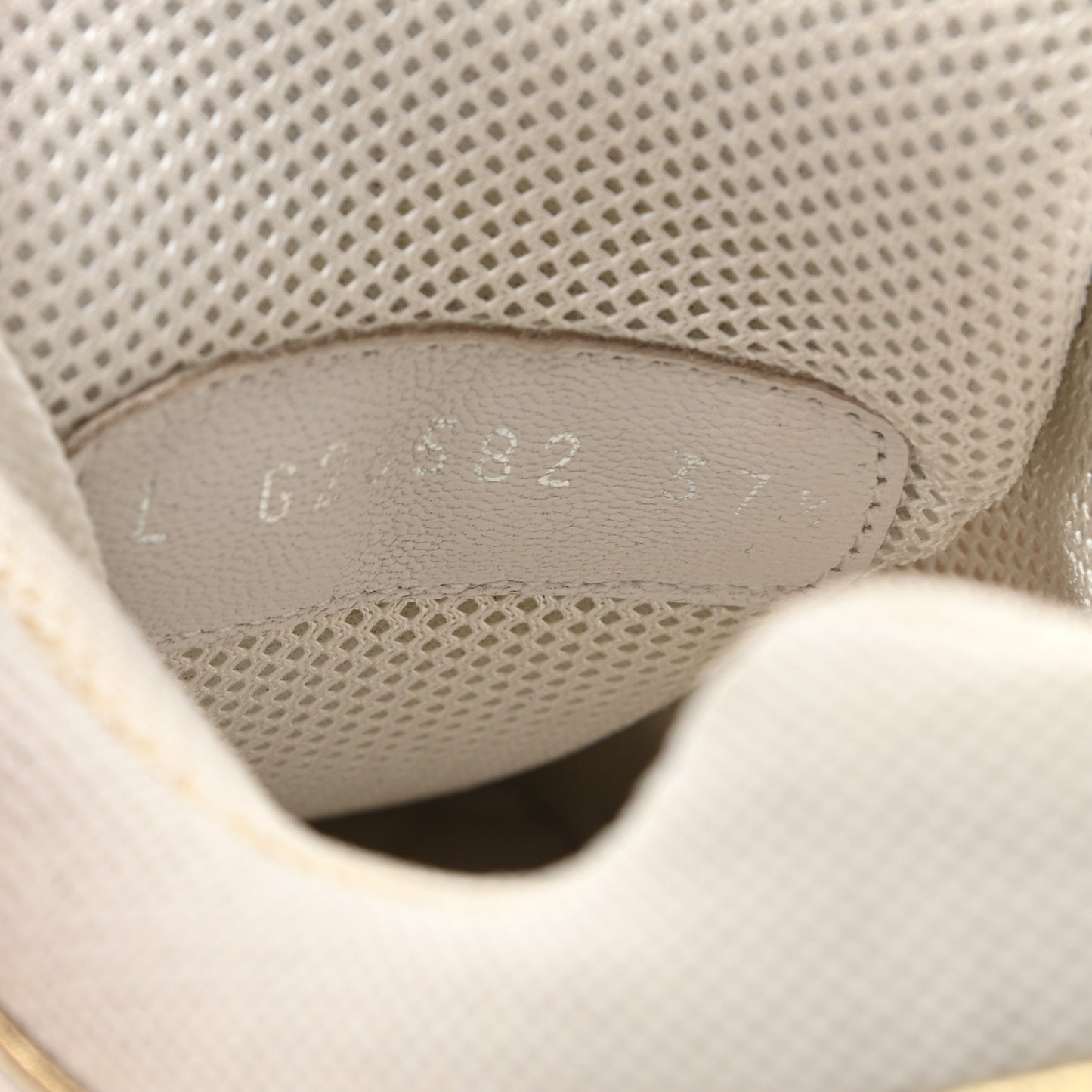 Suede Calfskin CC Sneakers 37.5 Beige Gold