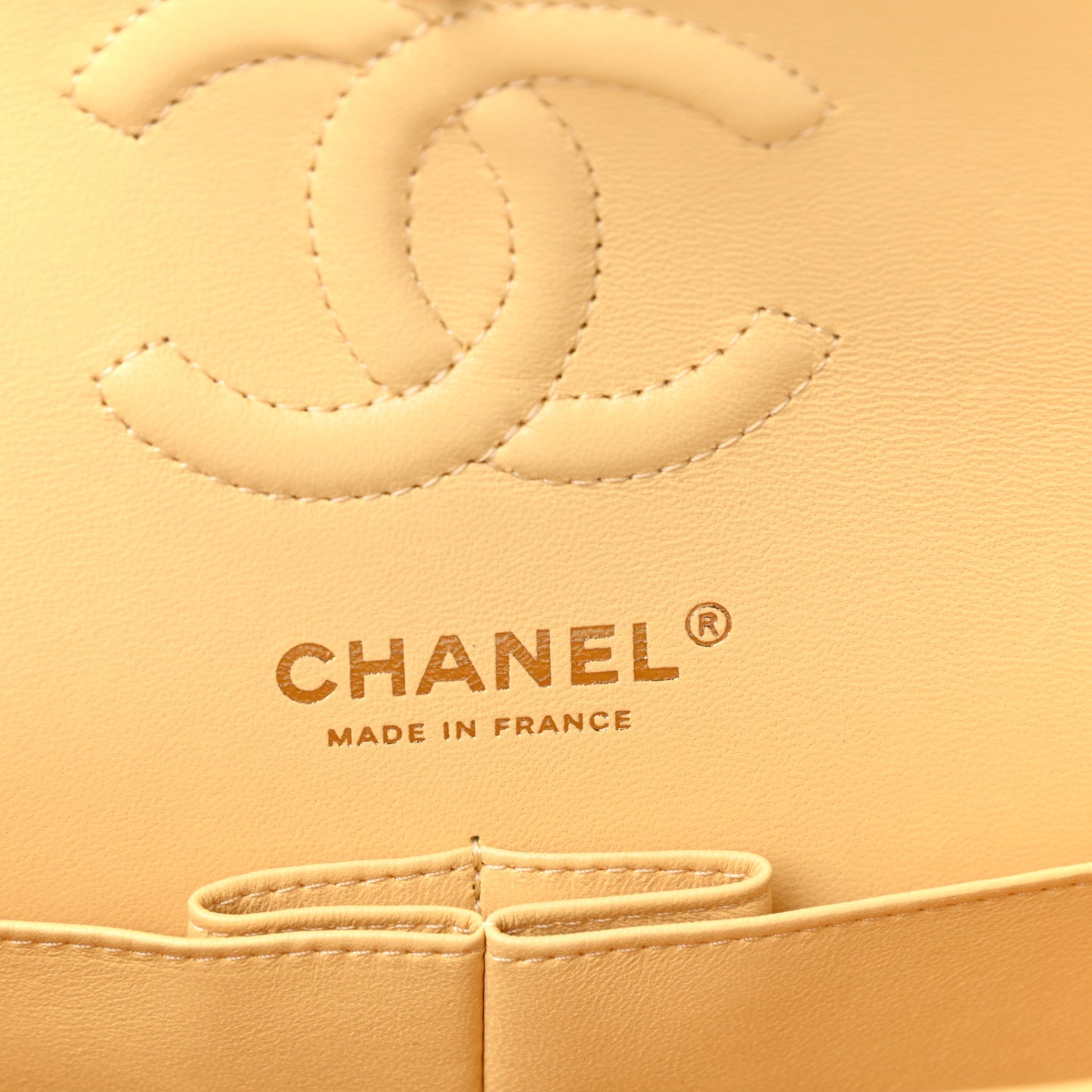 Caviar Quilted Small Double Flap Yellow