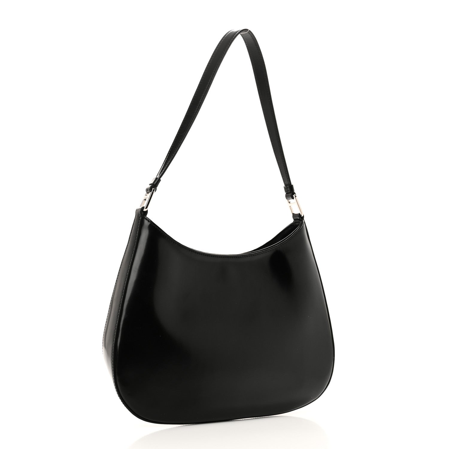 Prada Spazzolato Cleo Shoulder Bag Black 3 of 9