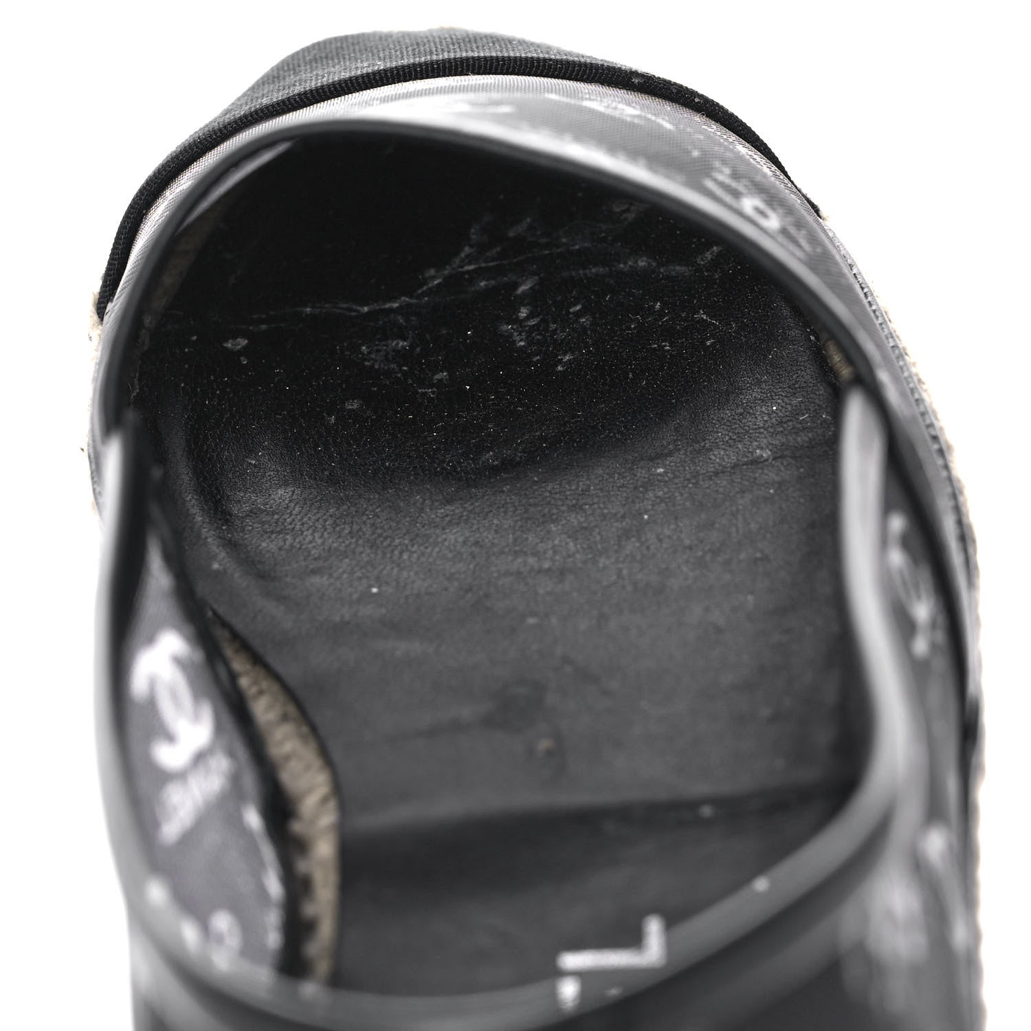 Chanel Mesh Grosgrain CC Espadrilles 40 Black White 9 of 10