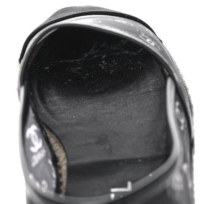 Chanel Mesh Grosgrain CC Espadrilles 40 Black White 9 of 10
