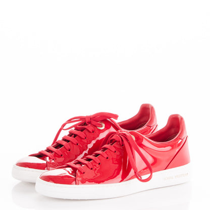 Louis Vuitton Patent Calfskin Frontrow Sneakers 36.5 Rouge 3 of 8