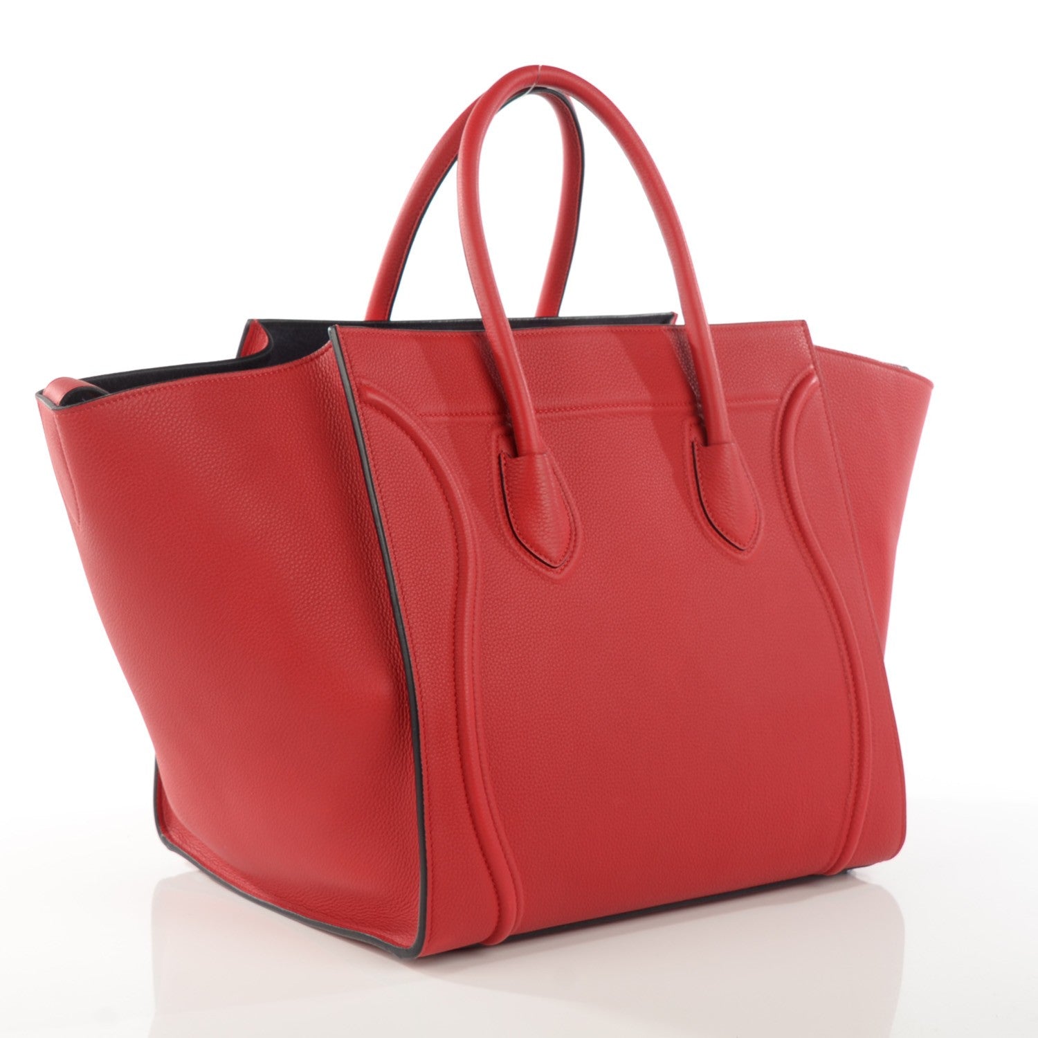 Celine Baby Grained Calfskin Medium Phantom Luggage Carmin 3 of 9