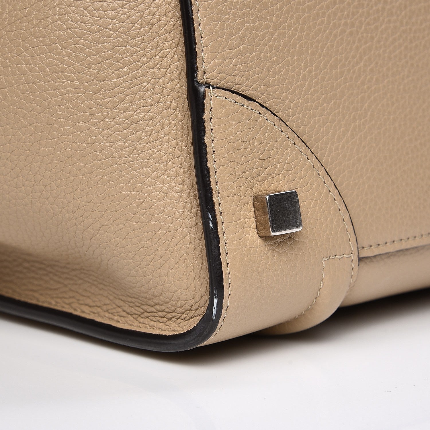 Celine Drummed Calfskin Mini Luggage Dune 10 of 12