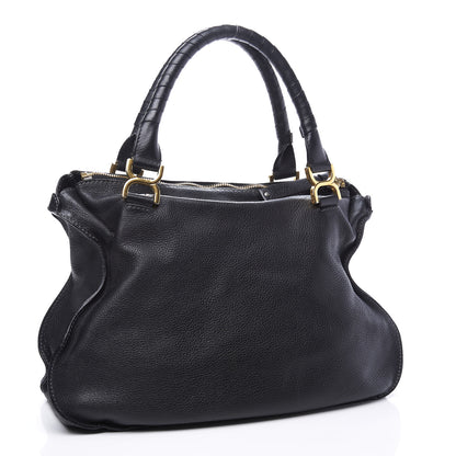 Chloe Calfskin Large Marcie Satchel Black 2 of 12