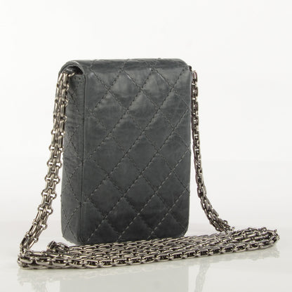 Chanel Calfskin Quilted 2.55 Reissue Phone Case Dark Grey 3 of 9
